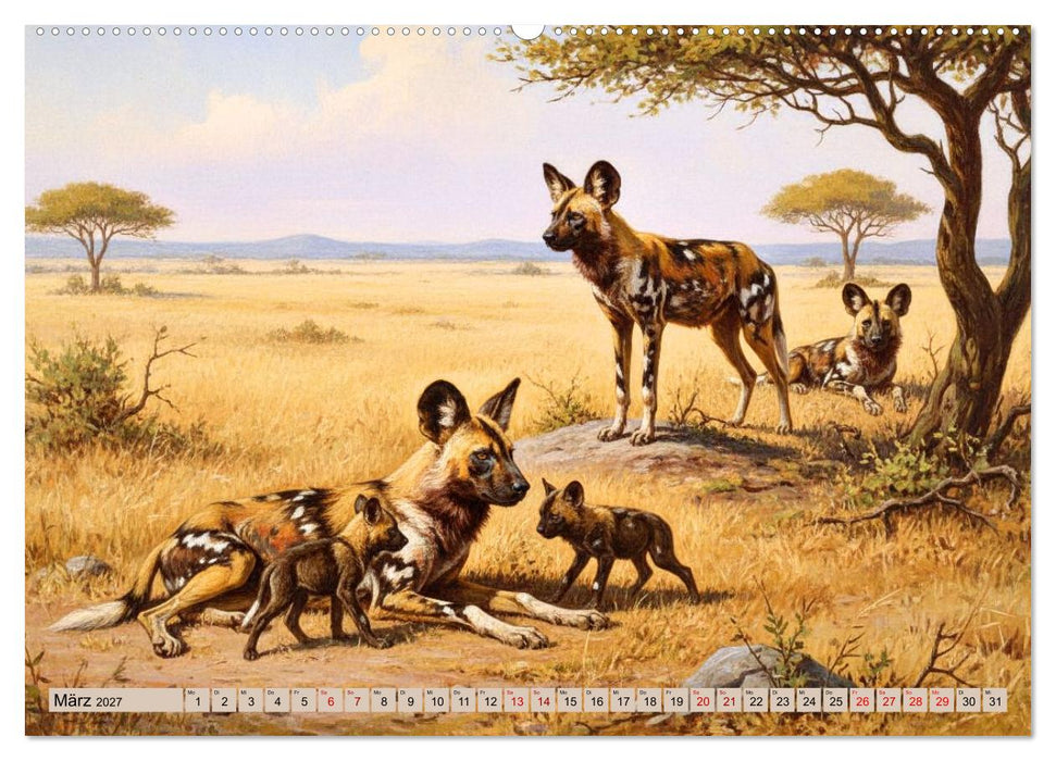 Afrikas Tiere wie aus alten Büchern (CALVENDO Wandkalender 2027)