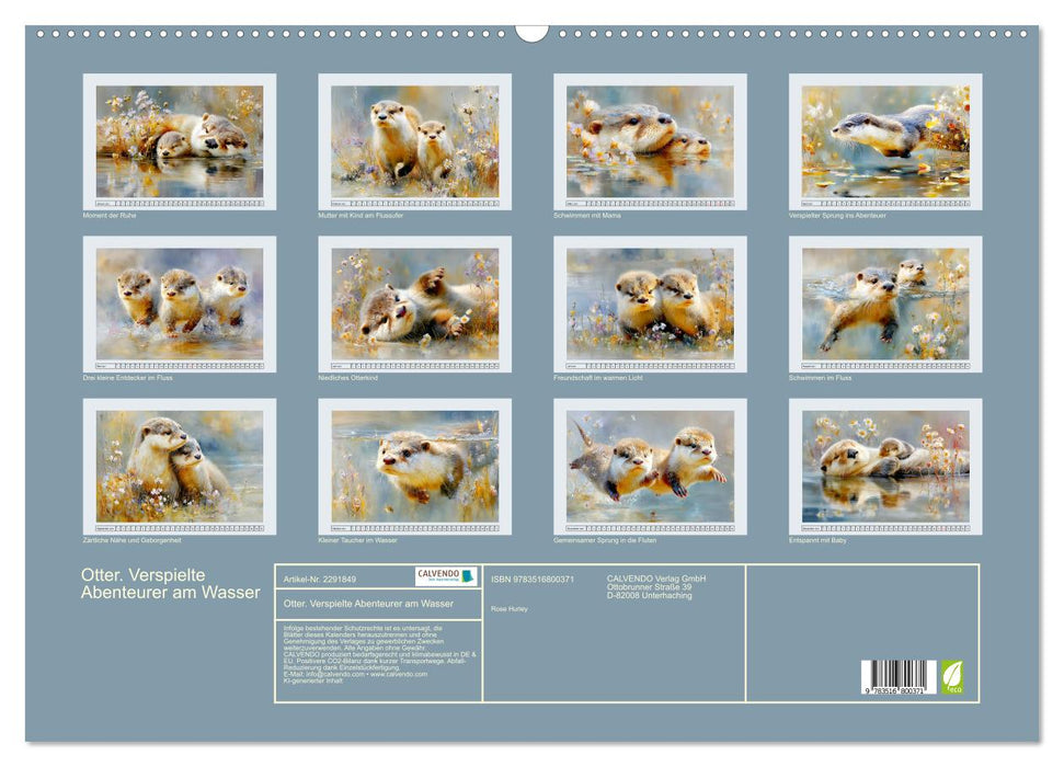 Otter. Verspielte Abenteurer am Wasser (CALVENDO Wandkalender 2027)