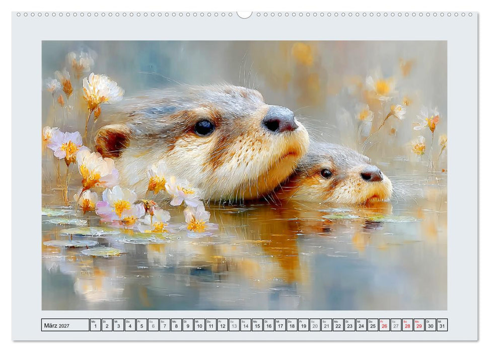 Otter. Verspielte Abenteurer am Wasser (CALVENDO Wandkalender 2027)
