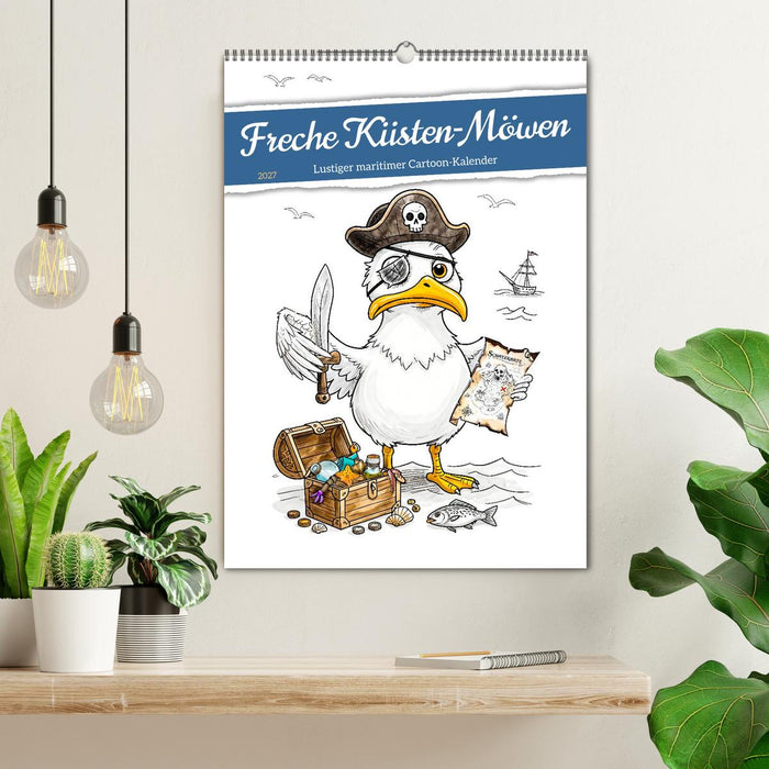 Freche Küsten‑Möwen - Lustiger maritimer Cartoon‑Kalender (CALVENDO Wandkalender 2027)