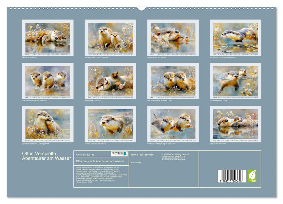 Otter. Verspielte Abenteurer am Wasser (CALVENDO Premium Wandkalender 2027)