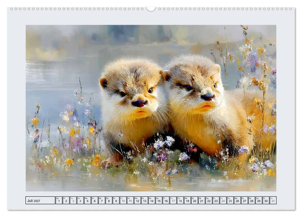 Otter. Verspielte Abenteurer am Wasser (CALVENDO Premium Wandkalender 2027)