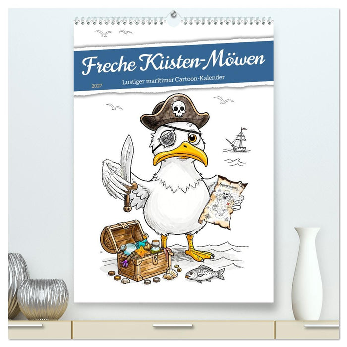 Freche Küsten‑Möwen - Lustiger maritimer Cartoon‑Kalender (CALVENDO Premium Wandkalender 2027)