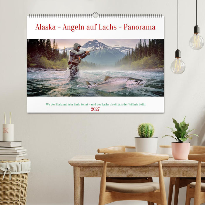 Alaska - Angeln auf Lachs - Panorama (CALVENDO Wandkalender 2027)