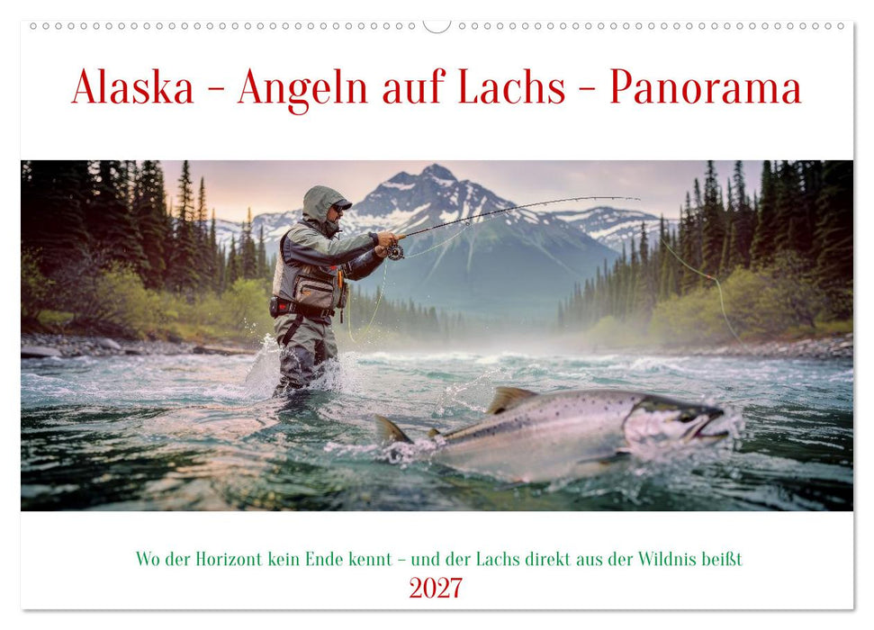 Alaska - Angeln auf Lachs - Panorama (CALVENDO Wandkalender 2027)