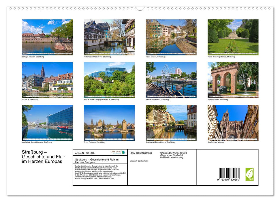 Straßburg – Geschichte und Flair im Herzen Europas (CALVENDO Premium Wandkalender 2027)