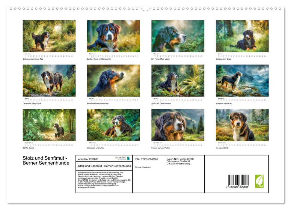 Stolz und Sanftmut - Berner Sennenhunde (CALVENDO Premium Wandkalender 2027)