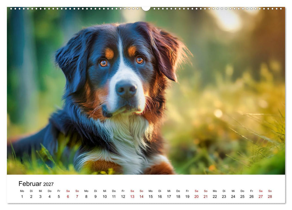 Stolz und Sanftmut - Berner Sennenhunde (CALVENDO Premium Wandkalender 2027)
