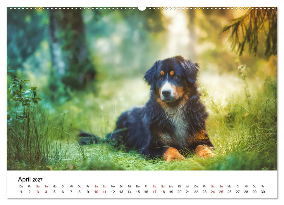 Stolz und Sanftmut - Berner Sennenhunde (CALVENDO Premium Wandkalender 2027)