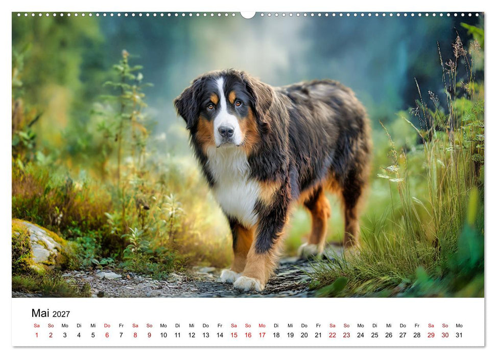Stolz und Sanftmut - Berner Sennenhunde (CALVENDO Premium Wandkalender 2027)