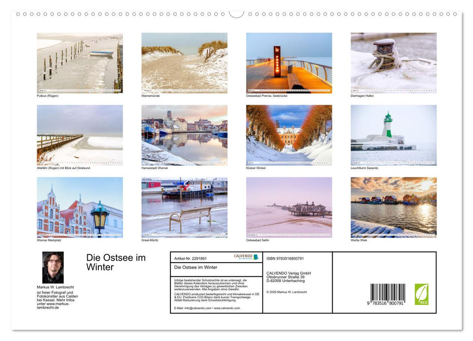 Die Ostsee im Winter (CALVENDO Premium Wandkalender 2027)