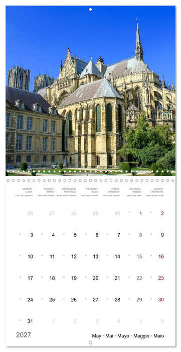 Découverte des célèbres cathédrales françaises (CALVENDO Calendrier mensuel 2027)