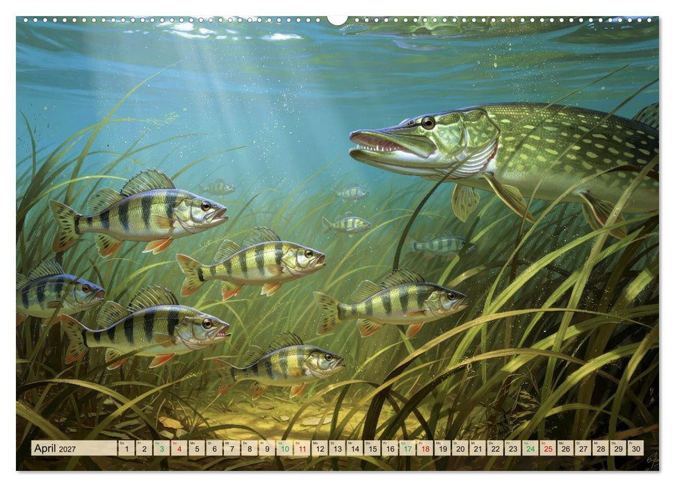 Barsche im See (CALVENDO Wandkalender 2027)