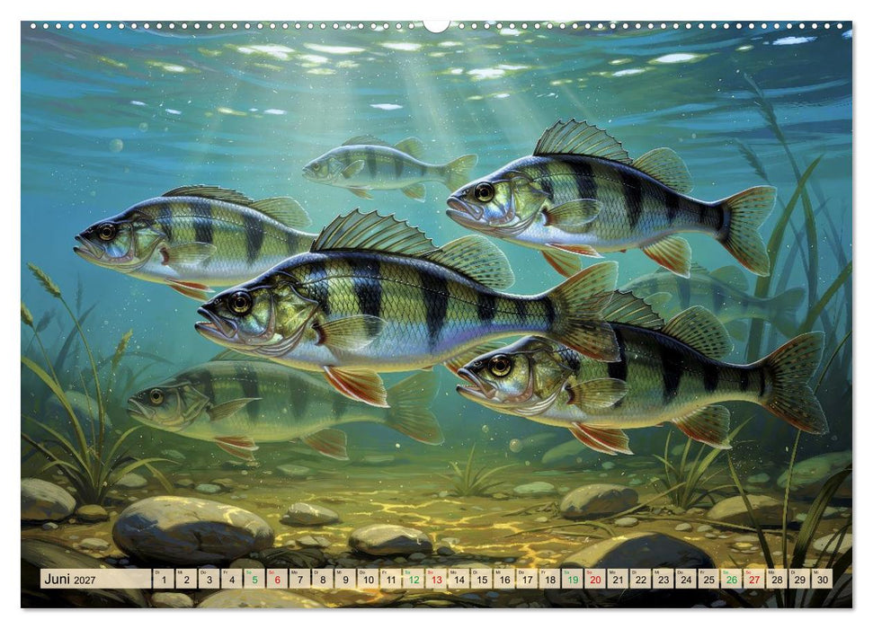 Barsche im See (CALVENDO Wandkalender 2027)