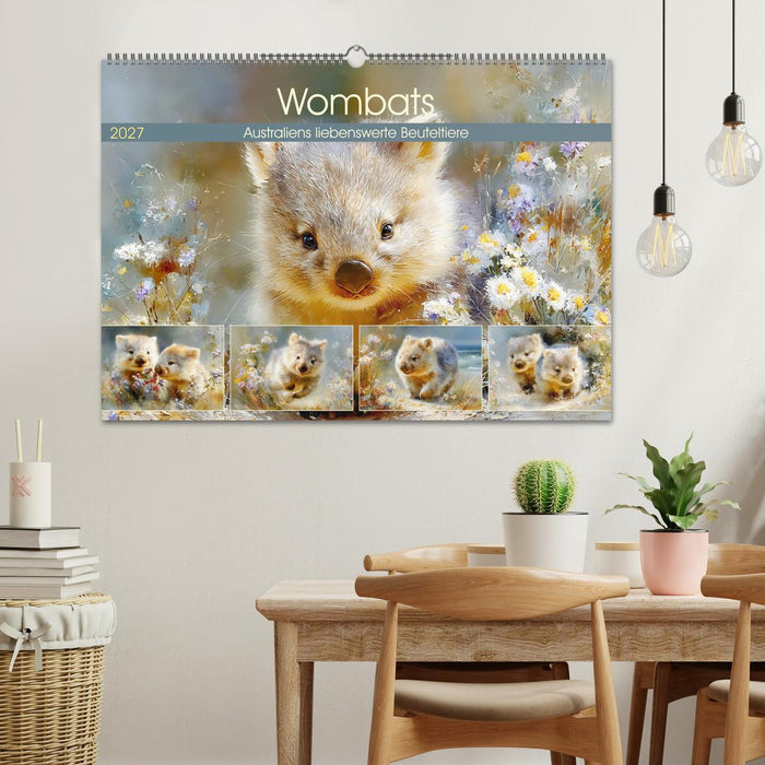 Wombats. Australiens liebenswerte Beuteltiere (CALVENDO Wandkalender 2027)