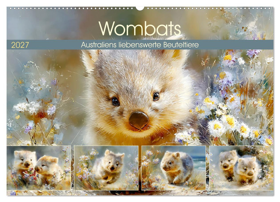 Wombats. Australiens liebenswerte Beuteltiere (CALVENDO Wandkalender 2027)