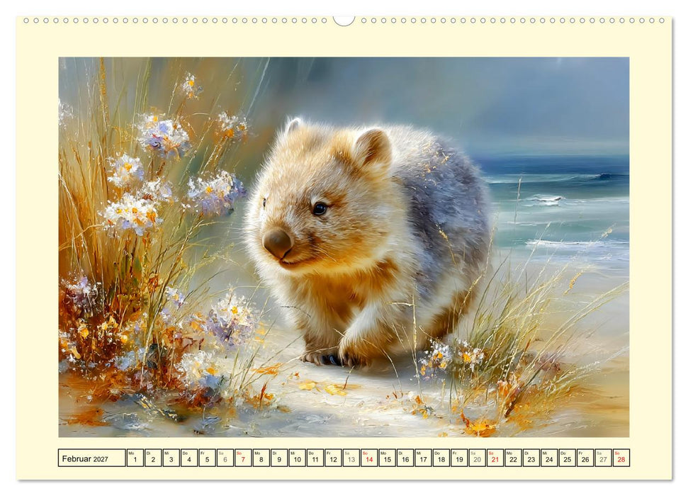 Wombats. Australiens liebenswerte Beuteltiere (CALVENDO Wandkalender 2027)