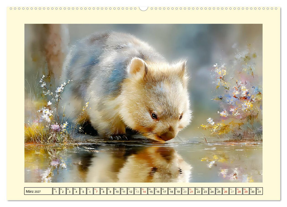 Wombats. Australiens liebenswerte Beuteltiere (CALVENDO Wandkalender 2027)