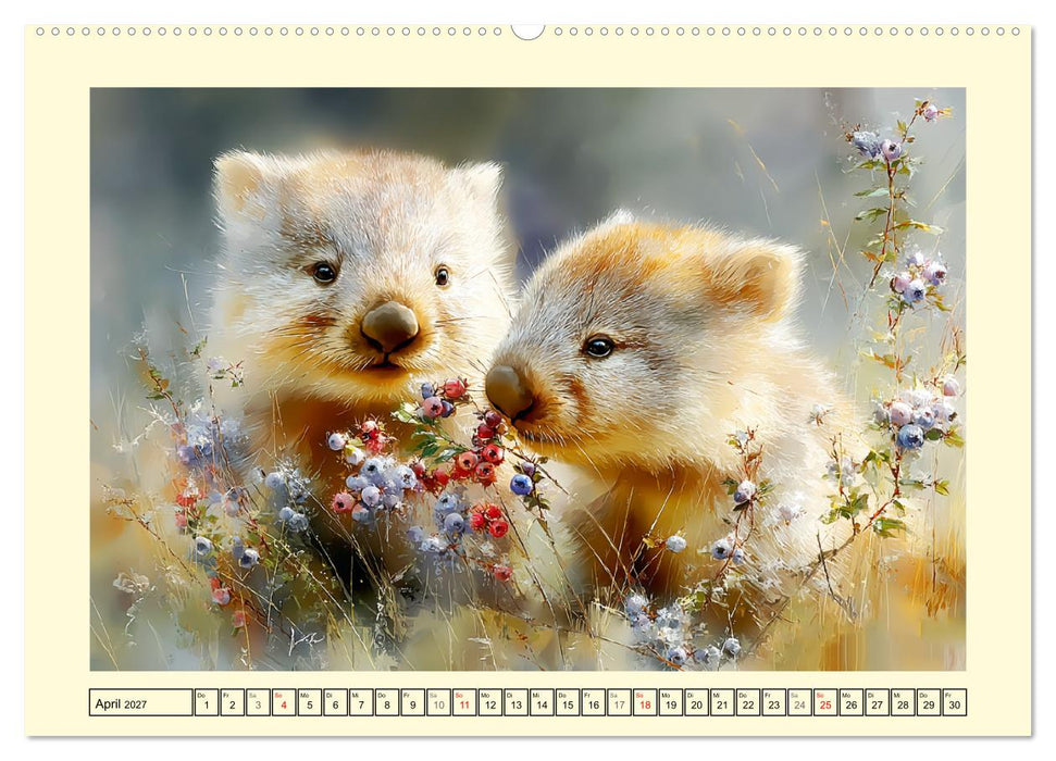 Wombats. Australiens liebenswerte Beuteltiere (CALVENDO Wandkalender 2027)