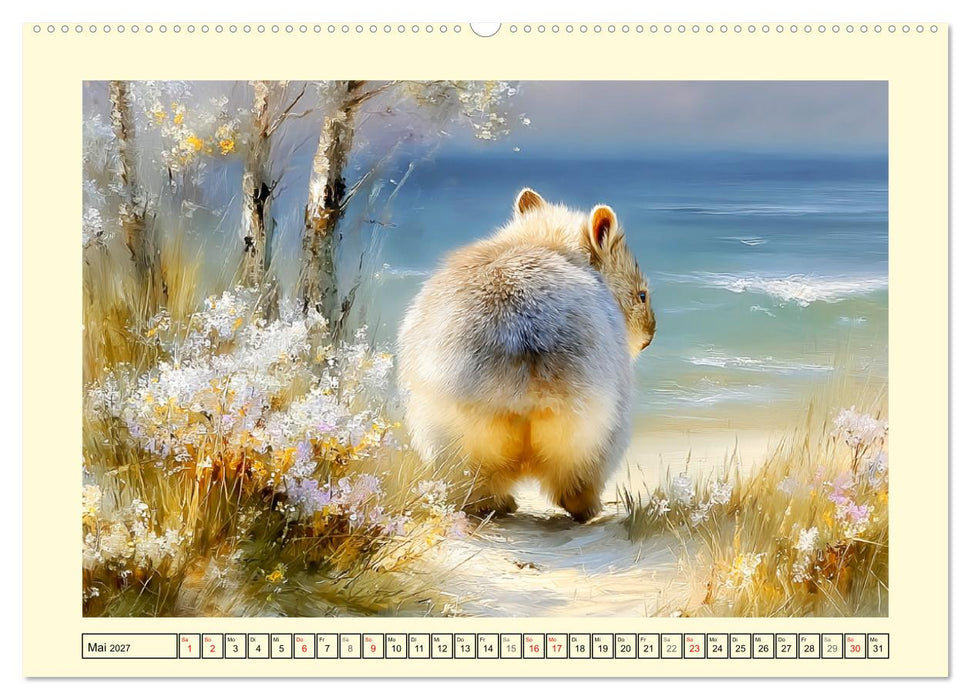Wombats. Australiens liebenswerte Beuteltiere (CALVENDO Wandkalender 2027)
