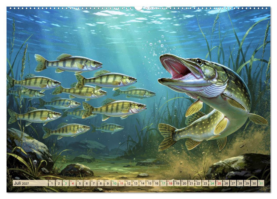 Barsche im See (CALVENDO Premium Wandkalender 2027)