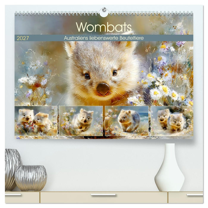 Wombats. Australiens liebenswerte Beuteltiere (CALVENDO Premium Wandkalender 2027)