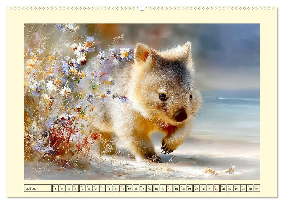 Wombats. Australiens liebenswerte Beuteltiere (CALVENDO Premium Wandkalender 2027)