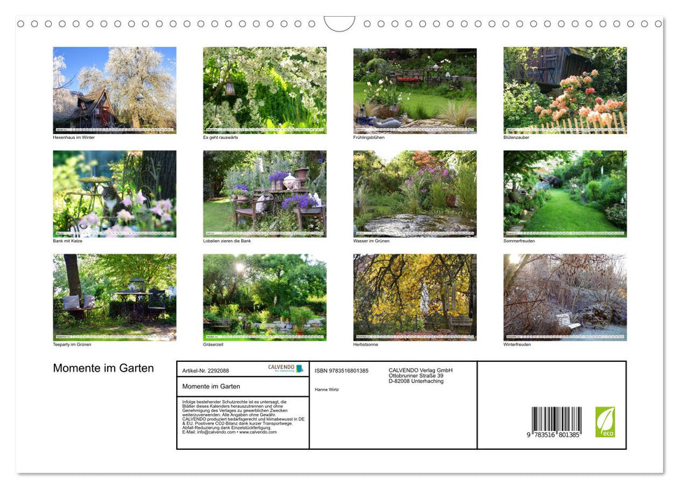 Momente im Garten (CALVENDO Wandkalender 2027)
