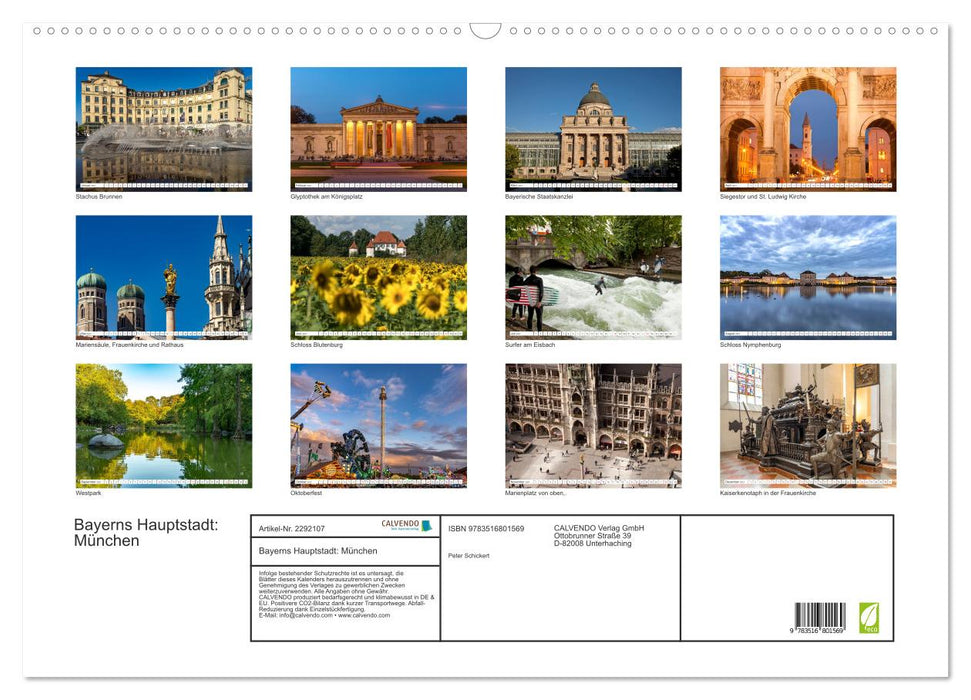 Bayerns Hauptstadt: München (CALVENDO Wandkalender 2027)