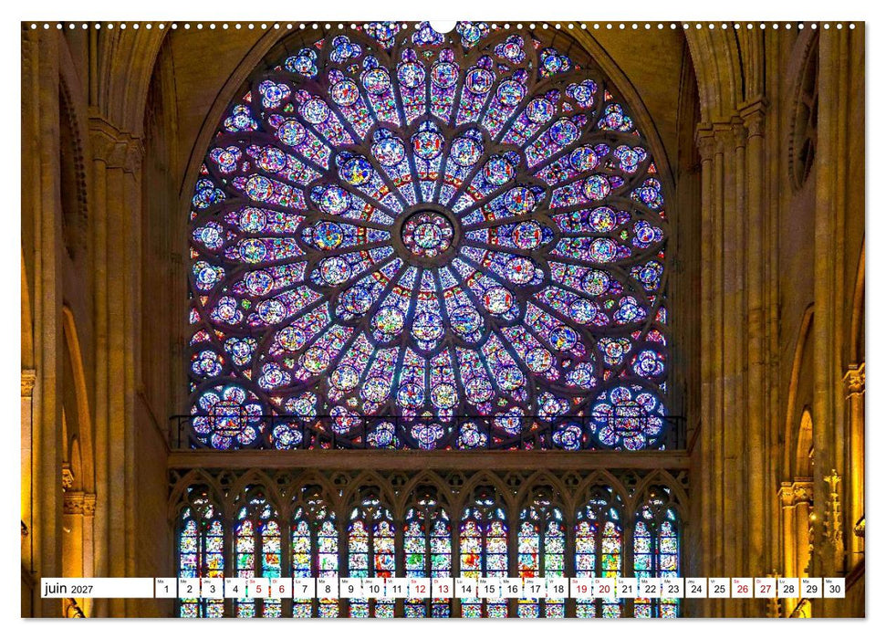 Les cathédrales françaises – Des chefs-d'œuvre de l’architecture gothique (CALVENDO Calendrier mensuel 2027)