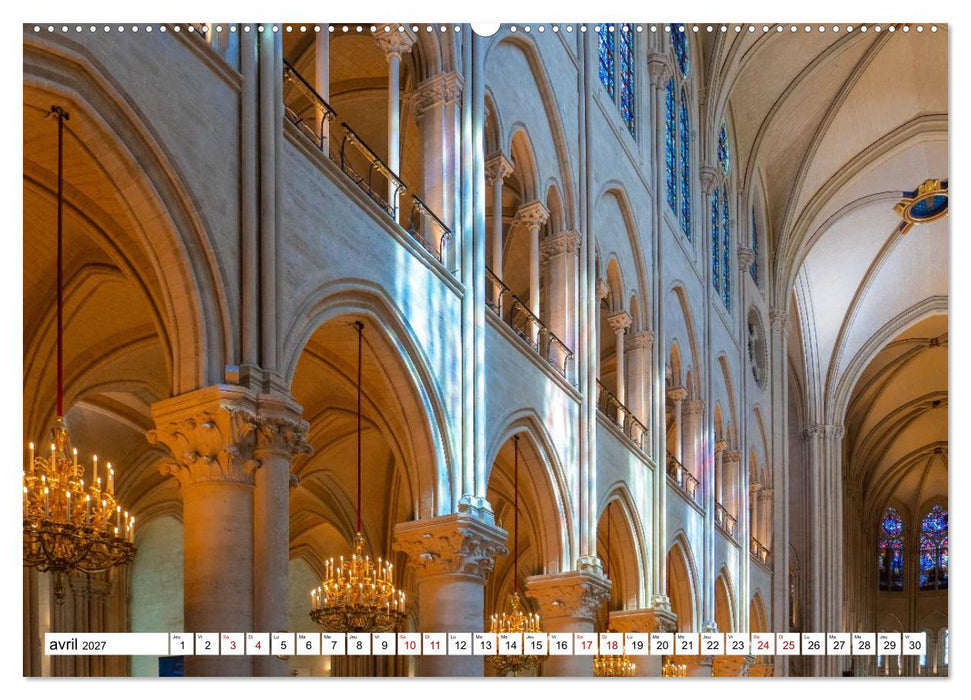 Les cathédrales françaises – Des chefs-d'œuvre de l’architecture gothique (CALVENDO Calendrier supérieur 2027)