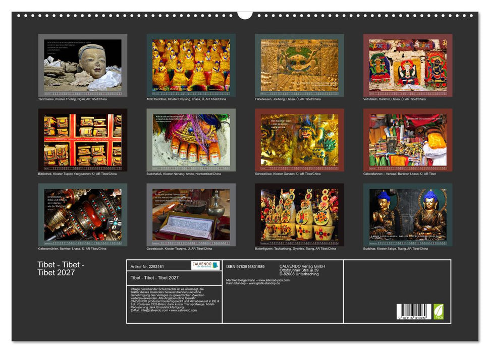Tibet - Tibet - Tibet 2027 (CALVENDO Wandkalender 2027)