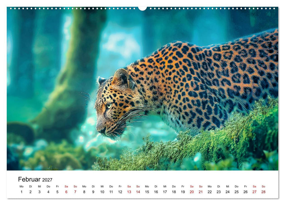Gefleckte Schatten - Im Bann der Leoparden (CALVENDO Wandkalender 2027)