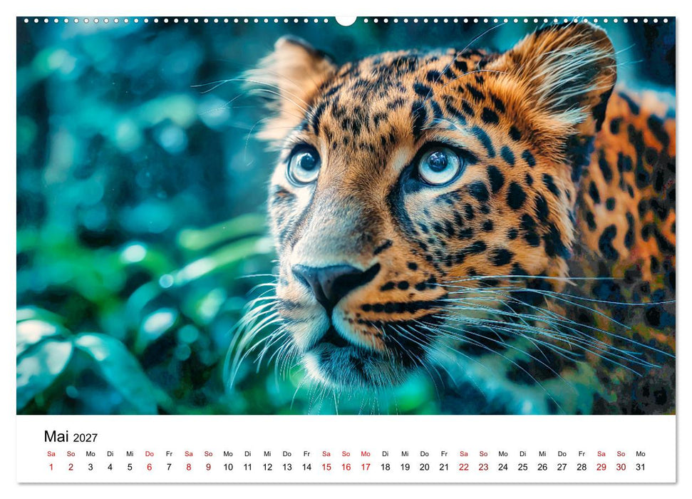 Gefleckte Schatten - Im Bann der Leoparden (CALVENDO Wandkalender 2027)