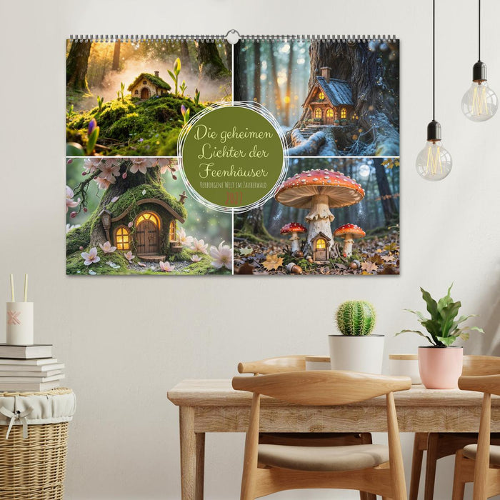 Die geheimen Lichter der Feenhäuser - Verborgene Welt im Zauberwald. (CALVENDO Wandkalender 2027)