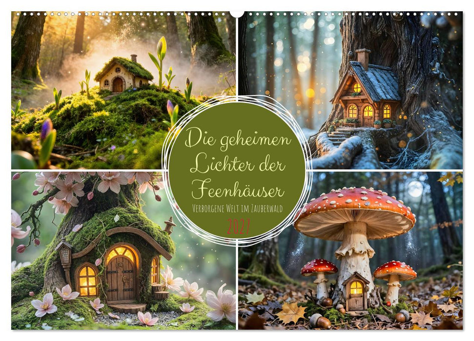 Die geheimen Lichter der Feenhäuser - Verborgene Welt im Zauberwald. (CALVENDO Wandkalender 2027)