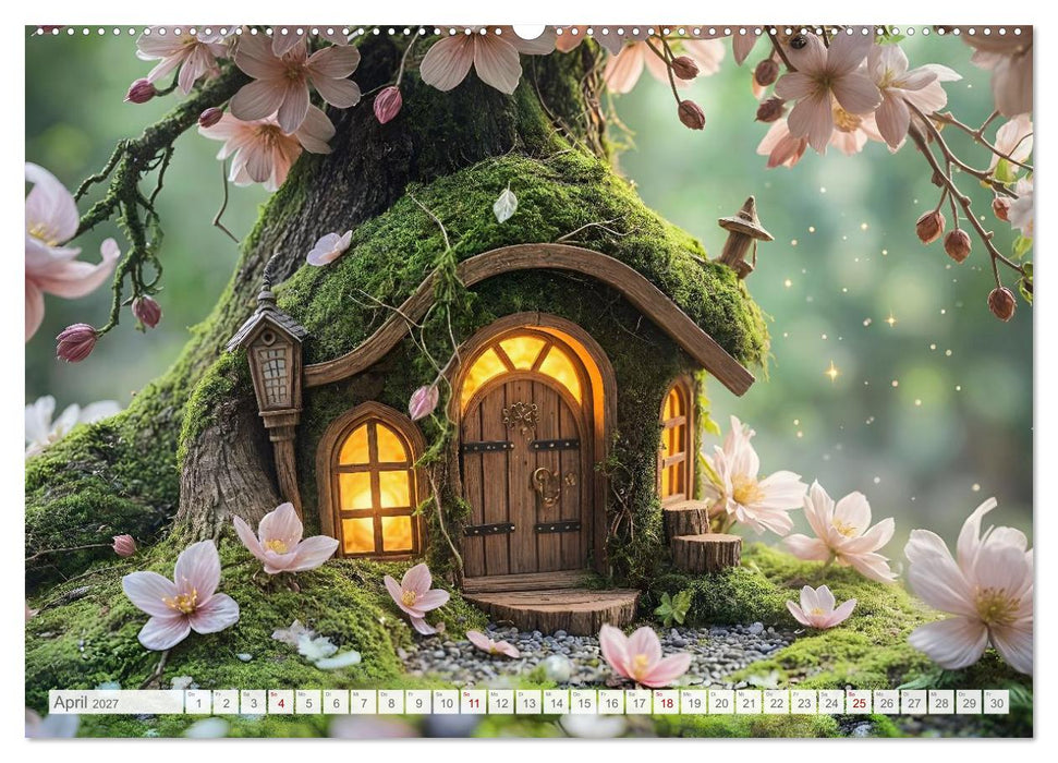 Die geheimen Lichter der Feenhäuser - Verborgene Welt im Zauberwald. (CALVENDO Wandkalender 2027)