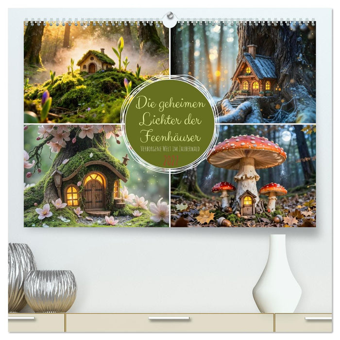 Die geheimen Lichter der Feenhäuser - Verborgene Welt im Zauberwald. (CALVENDO Premium Wandkalender 2027)