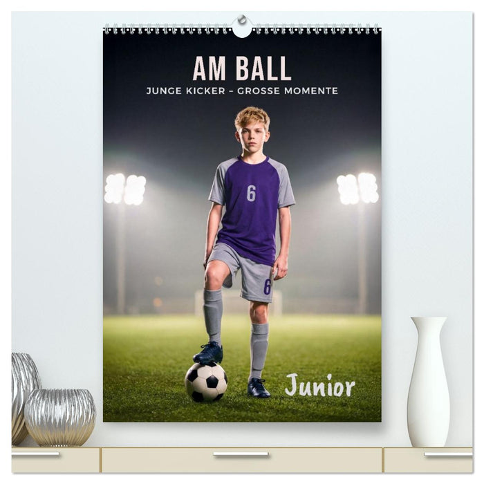 Am Ball Junior - Junge Kicker - Große Momente (CALVENDO Premium Wandkalender 2027)