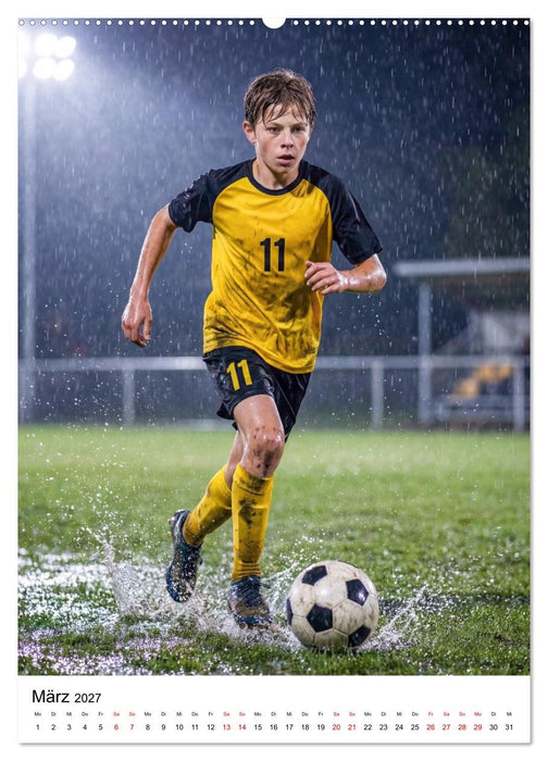 Am Ball Junior - Junge Kicker - Große Momente (CALVENDO Premium Wandkalender 2027)