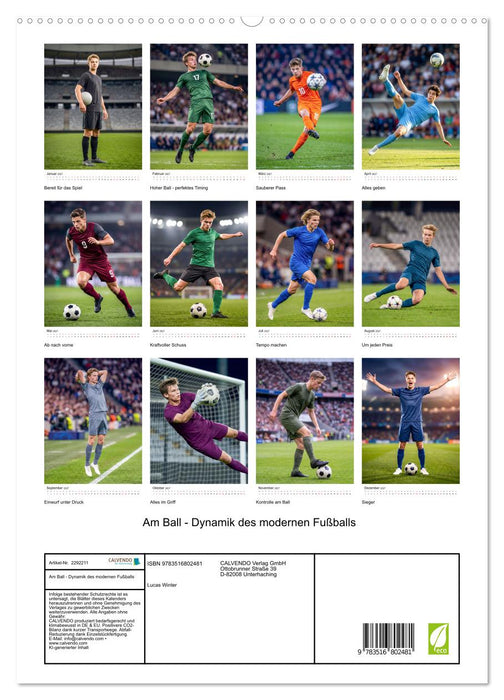 Am Ball - Dynamik des modernen Fußballs (CALVENDO Premium Wandkalender 2027)