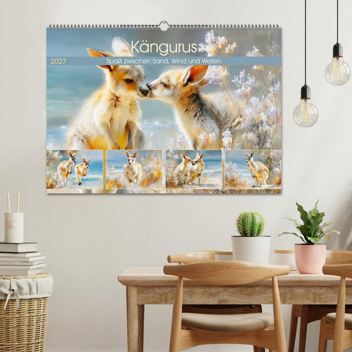 Kängurus. Spaß zwischen Sand, Wind und Wellen (CALVENDO Wandkalender 2027)