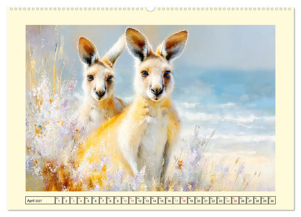 Kängurus. Spaß zwischen Sand, Wind und Wellen (CALVENDO Wandkalender 2027)