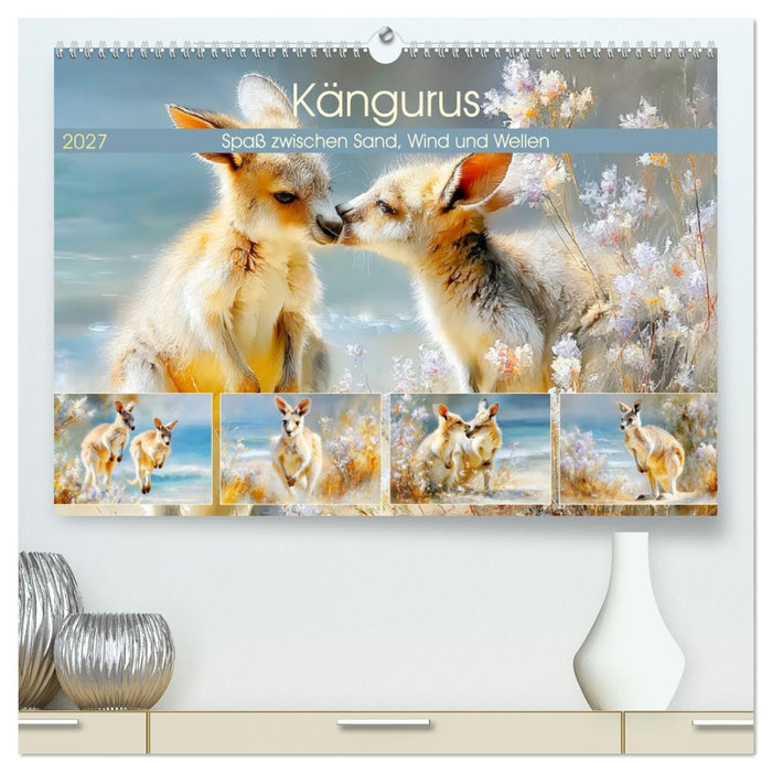 Kängurus. Spaß zwischen Sand, Wind und Wellen (CALVENDO Premium Wandkalender 2027)