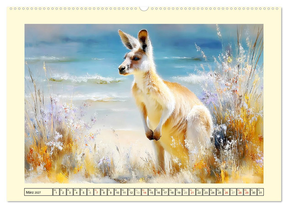 Kängurus. Spaß zwischen Sand, Wind und Wellen (CALVENDO Premium Wandkalender 2027)