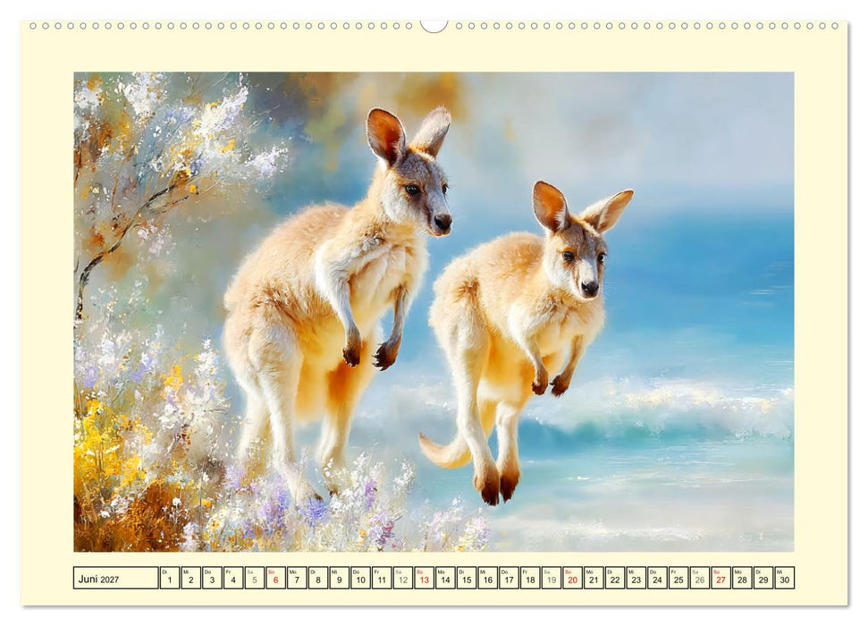 Kängurus. Spaß zwischen Sand, Wind und Wellen (CALVENDO Premium Wandkalender 2027)