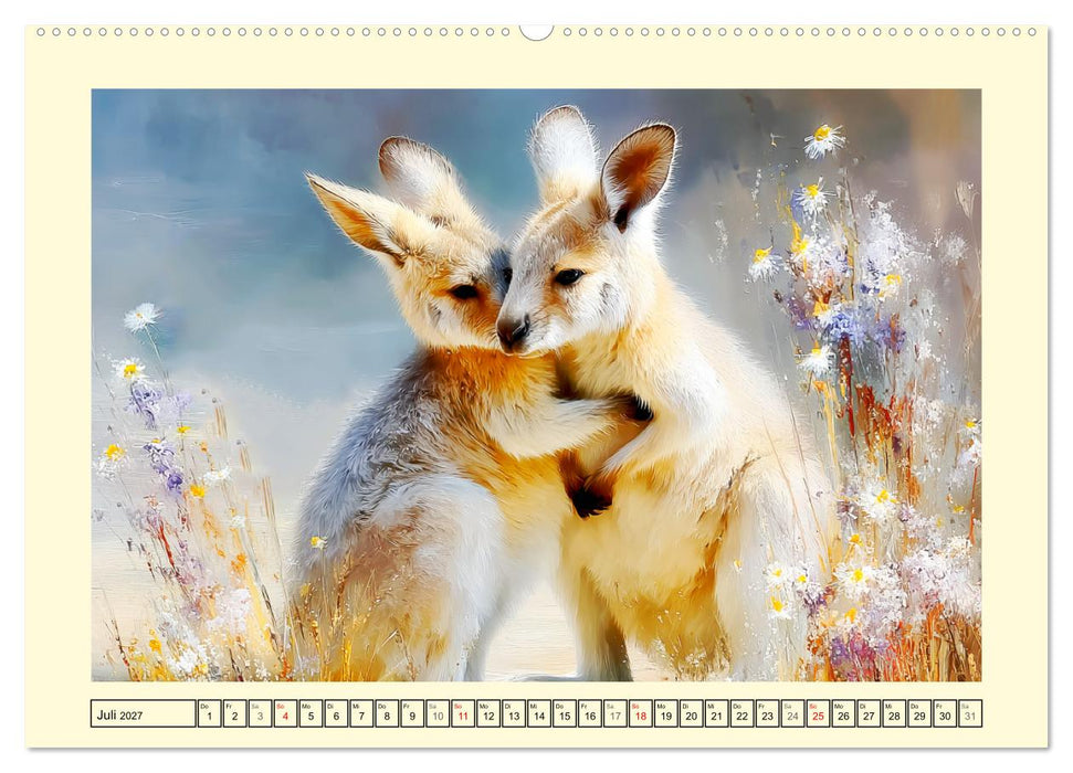 Kängurus. Spaß zwischen Sand, Wind und Wellen (CALVENDO Premium Wandkalender 2027)