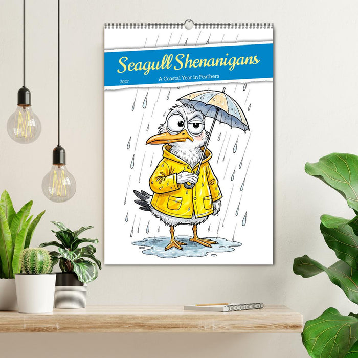 Seagull Shenanigan - A Coastal Year in Feathers (CALVENDO Monthly Calendar 2027)
