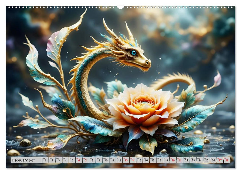 Lotus blossom dragons (CALVENDO Premium-Calendar 2027)