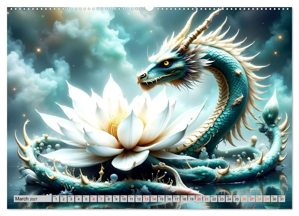 Lotus blossom dragons (CALVENDO Premium-Calendar 2027)